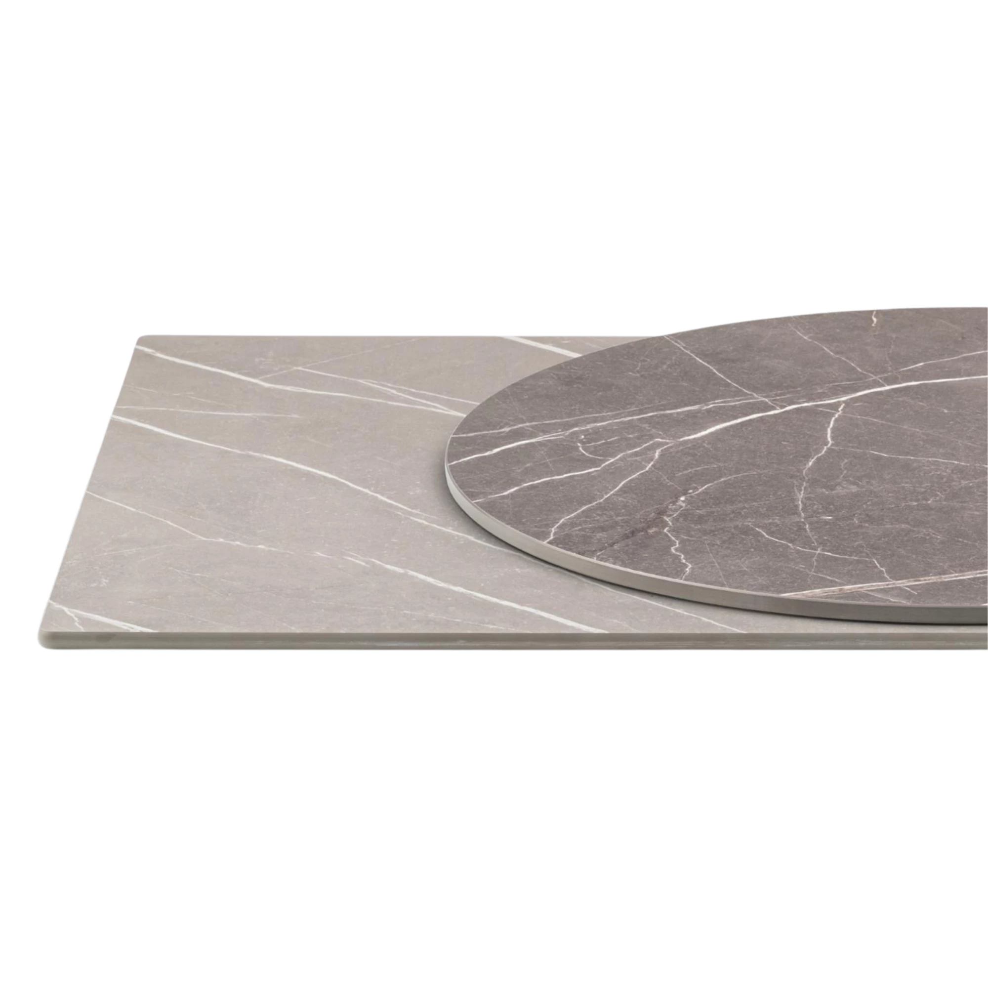 Solid laminate stone finish