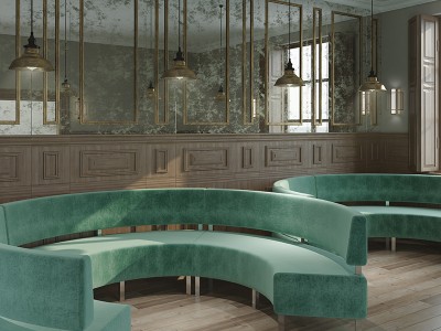 Rado semicircular bench